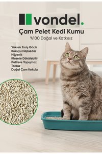 Vondel Kalın Taneli Çam Pellet Kedi Kumu 10 kg