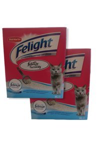 Felight Febreze Kokulu Topaklanan İnce Taneli Bentonit Kedi Kumu 2x8 lt