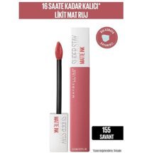 Maybelline New York Super Stay 155 Nude Mat Likit Fırçalı Ruj