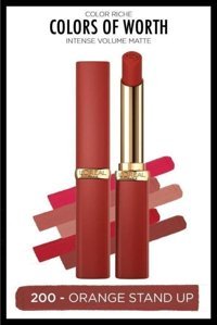 L’Oréal Paris Color Riche Colors Of Worth Intense Volume 200 Intense Orange Mat Krem Lipstick Ruj