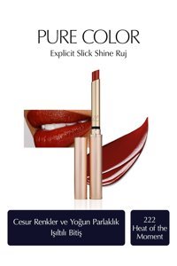 Estée Lauder Pure Color Explicit Slick Shine 222 Heat Of The Moment Işıltılı Krem Lipstick Ruj