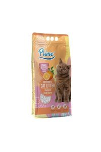 Prime Portakal Kokulu Topaklanan Kalın Taneli Bentonit Kedi Kumu 5 lt