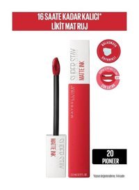 Maybelline New York Super Stay 20 Pioner Mat Likit Fırçalı Ruj