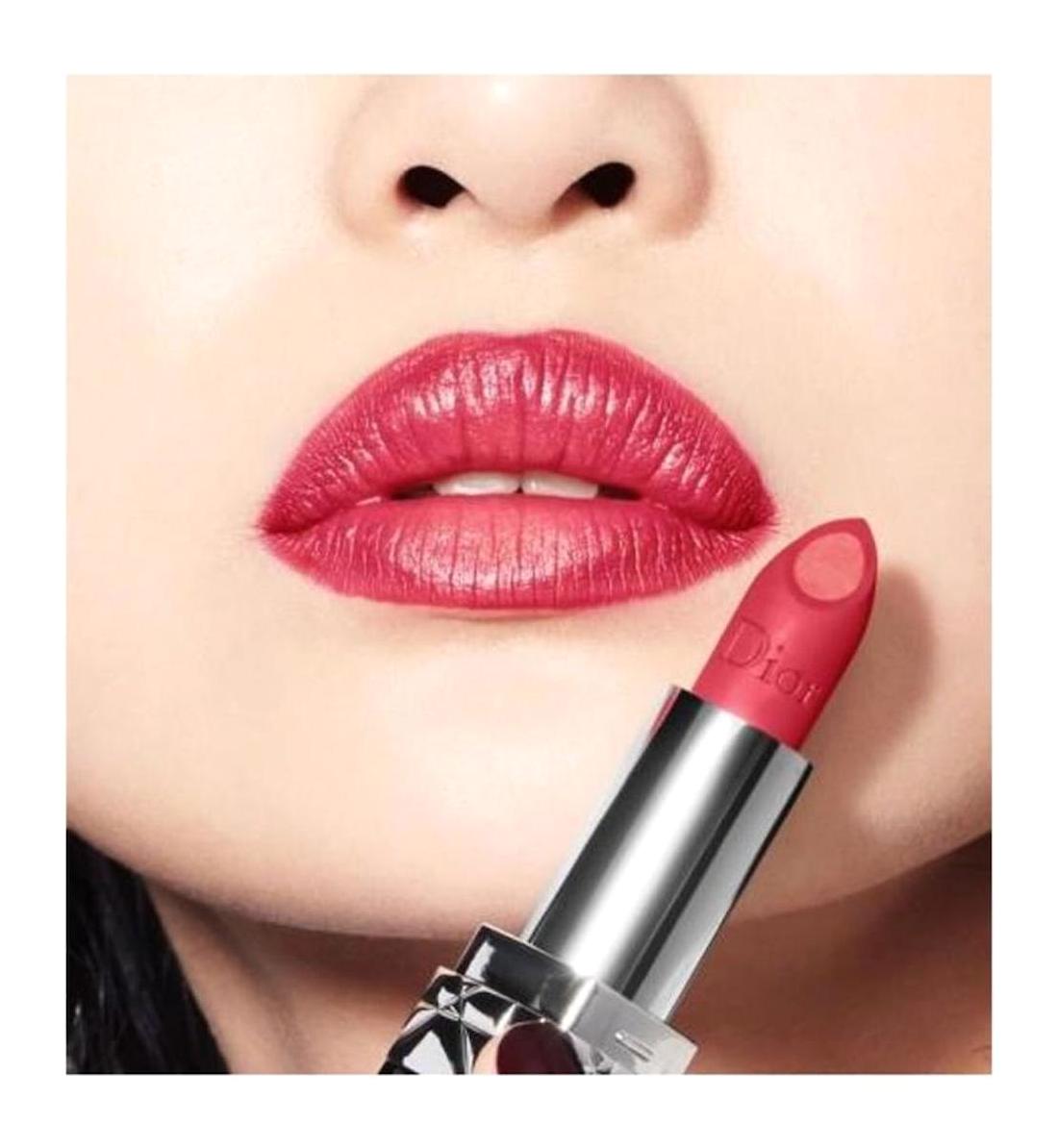 Dior Double Rouge 673 Red Mat Krem Lipstick Ruj