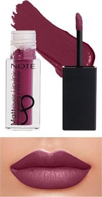 Note Mattever LipInk 17 Dark Envie Koyu Mor Kalıcı Mat Likit Fırçalı Ruj