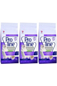 Proline Lavanta Kokulu Topaklanan İnce Taneli Bentonit Kedi Kumu 3x5 lt