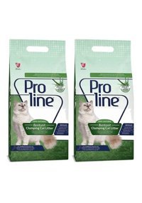 Proline Aloe Vera Kokulu Topaklanan İnce Taneli Bentonit Kedi Kumu 2x5 lt