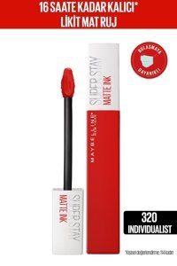 Maybelline New York Super Stay 320 Individualist Mat Likit Fırçalı Ruj