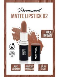 New Well Permanent Matte 2 Nude Brown Kalıcı Mat Krem Lipstick Ruj