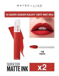Maybelline New York Super Stay 118 Dancer Kalıcı Mat Likit Fırçalı Ruj