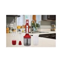 Fakir 900 ml Plastik Hazneli Turbolu 4 Bıçaklı 4'lü Blender Seti Kırmızı