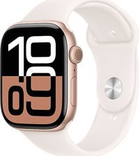 Apple Watch Series 10 GPS + Cellular WatchOS Su Geçirmez 46 mm Roze Altın Alüminyum Kasa ve Bulut Pembesi Kauçuk Kordon Dikdörtgen Unisex Akıllı Saat