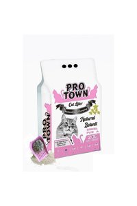 Pro Town Bebek Pudrası Kokulu Topaklanan İnce Taneli Aktif Karbonlu Bentonit Kedi Kumu 15 lt