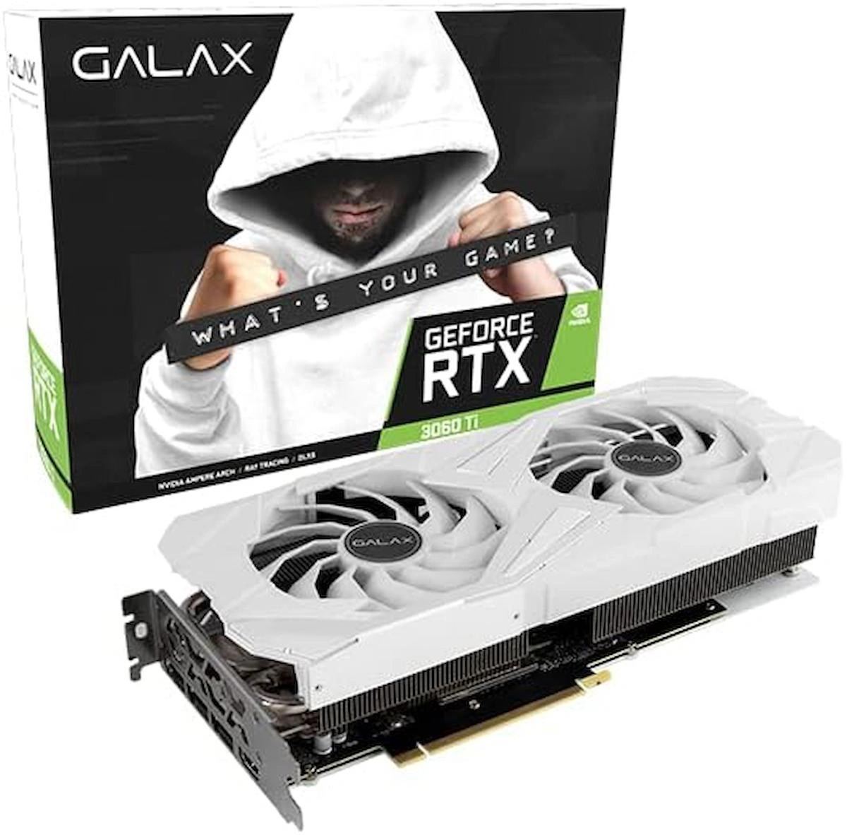 Galax Galakuro RTX 3060 Tİ WHITE 8 GB GDDR6 PCI-Express 4.0 DirectX 12 Ultimate 2 Fanlı 256 Bit Masaüstü NVIDIA Ekran Kartı