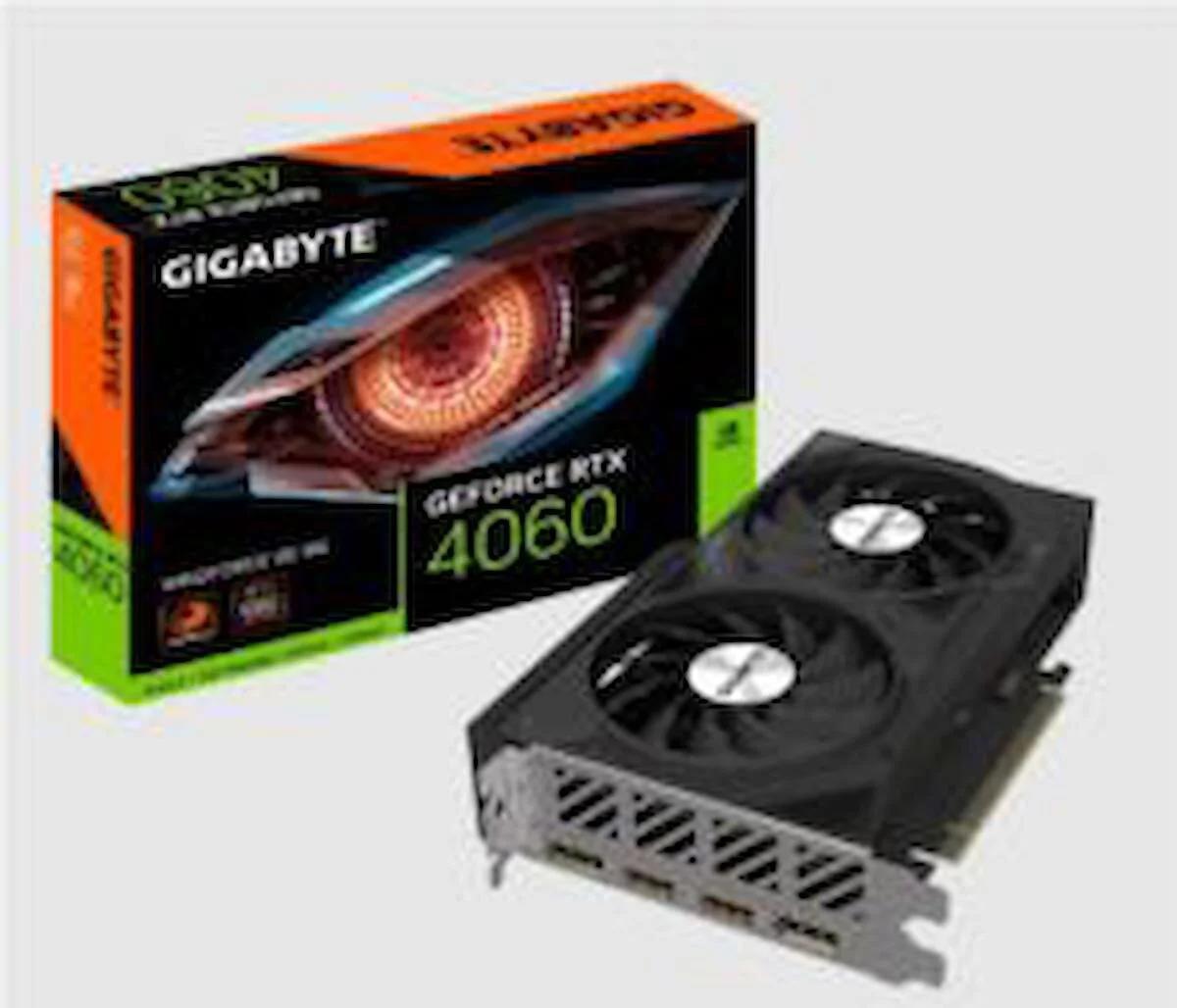 Gigabyte Windforce RTX 4060 8 GB GDDR6 PCI-Express 4.0 DirectX 12 Ultimate 2 Fanlı 128 Bit Masaüstü NVIDIA Ekran Kartı