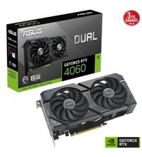 Asus Dual RTX 4060 8 GB GDDR6 PCI-Express 4.0 DirectX 12 Ultimate 2 Fanlı 128 Bit Masaüstü NVIDIA Ekran Kartı