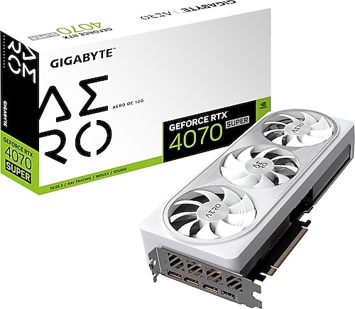 Gigabyte Aero RTX 4070 Super OC 12 GB GDDR6X PCI-Express 4.0 DirectX 12 Ultimate 3 Fanlı 192 Bit Gaming NVIDIA Ekran Kartı