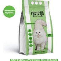 Pro Town Aloe Vera Kokulu Topaklanan İnce Taneli Bentonit Kedi Kumu 10 lt