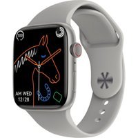 Bunnys HK9 Pro Plus Android GPS 41 mm Silikon Kordon Kare Erkek Akıllı Saat Gümüş