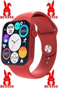 Rabbit Store N76 Watch 7 Pro Max Android 44 mm Silikon Kordon Kare Kameralı Unisex Sim Kartlı Akıllı Saat Kırmızı