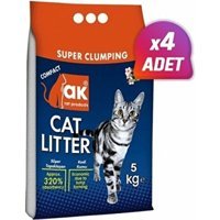 Ak Bebek Pudrası Kokulu Topaklanan İnce Taneli Bentonit Kedi Kumu 4x5 kg