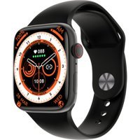 Rabbit Store Microwear Mini 9 Pro Android GPS 41 mm Silikon Kordon Kare Kadın Sim Kartlı Akıllı Saat Siyah