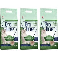 Proline Aloe Vera Kokulu Topaklanan İnce Taneli Bentonit Kedi Kumu 3x10 lt