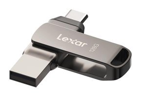 Lexar D35c Çift Taraflı USB 3.0 Type C 64 GB Flash Bellek Gümüş-Siyah