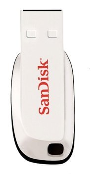 Sandisk Cruzer Blade USB 2.0 Type A 16 GB Flash Bellek Beyaz