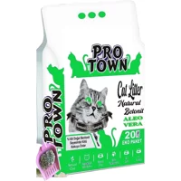 Pro Town Aloe Vera Kokulu Topaklanan İnce Taneli Bentonit Kedi Kumu 20 lt