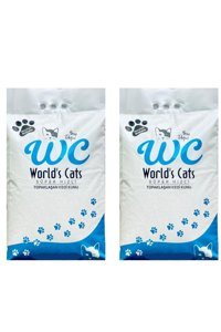 Worlds Cats Marsilya Sabunu Kokulu Topaklanan İnce Taneli Bentonit Kedi Kumu 2x10 lt
