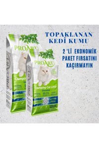 Proart Kokusuz Topaklanan İnce Taneli Bentonit Kedi Kumu 2x10 lt