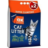 Ak Bebek Pudrası Kokulu Topaklanan İnce Taneli Bentonit Kedi Kumu 2x10 kg