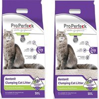 Pro Perfeck Lavanta Kokulu Topaklanan İnce Taneli Bentonit Kedi Kumu 2x10 lt