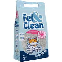 Fel & Clean Bebek Pudrası Kokulu Topaklanan İnce Taneli Bentonit Kedi Kumu 4x5 lt