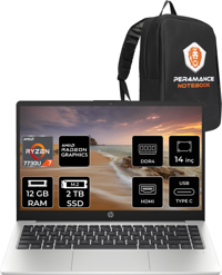 HP 245 G10 8A552EA Harici AMD Radeon Graphics AMD Ryzen 7 7730U 12 GB Ram 2 + 2 TB SSD 14 inç HD FreeDos Laptop + PER4 Çanta