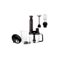 Schafer Multi 1500 ml Turbolu Çift Bıçaklı 4'lü Blender Seti Siyah