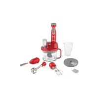 King Blendx 1500 ml Plastik Hazneli Turbolu 4 Bıçaklı Blender Seti Kırmızı