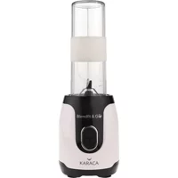 Karaca Blendfit Go 600 ml Plastik Hazneli Buz Kırıcılı 4 Bıçaklı Kişisel Tekli Mini Smoothie Blender Krem