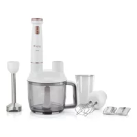 King Bodie 1500 ml Plastik Hazneli Turbolu 4 Bıçaklı Blender Seti Beyaz