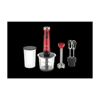 Arçelik K-1270 900 ml Plastik Hazneli Çift Bıçaklı 3'lü Blender Seti Kırmızı