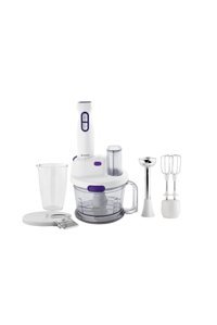 Arçelik K 1261 RHB 900 ml Plastik Hazneli Turbolu Çift Bıçaklı 4'lü Blender Seti Beyaz