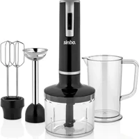 Sinbo 2000 ml Çift Bıçaklı 4'lü Blender Seti Siyah