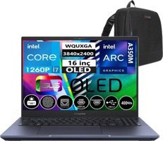 Asus Expertbook 090NX05K1-M00L0027 Harici Intel Iris Xe Graphics Eligible Intel Core i7 1260P 16 GB DDR5 Ram 2 + 2 TB SSD 16 inç Full HD Windows 11 Pro Laptop + Çanta