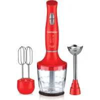 Goldmaster Yasemin 800 ml Plastik Hazneli Turbolu 3'lü Blender Seti Kırmızı