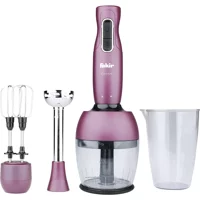 Fakir Lucca Violet 500 ml Plastik Hazneli Turbolu Çift Bıçaklı Blender Seti Mor