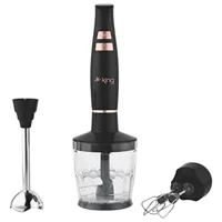 King Holger 1000 ml Plastik Hazneli 4 Bıçaklı 3'lü Blender Seti Siyah