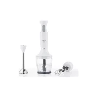 King Halden 750 ml Plastik Hazneli 4 Bıçaklı 3'lü Blender Seti Beyaz
