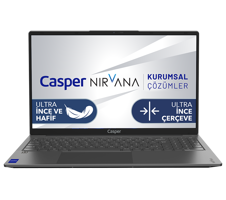 Casper NIRVANA X700.1235-8V00X-G-F Harici Intel Iris Xe Graphics Eligible Intel Core i5 1235U 8 GB Ram 500 GB SSD 15.6 inç Full HD FreeDos Laptop