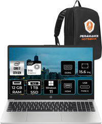 HP 250 G10 8A545EA Harici Intel Iris Xe Graphics Eligible Intel Core i7 1360P 12 GB Ram 1 TB SSD 15.6 inç Full HD Windows 11 Pro Laptop + PER4 Çanta